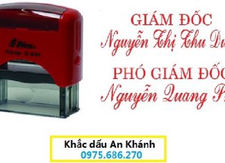 Làm dấu chức danh tại An Khánh