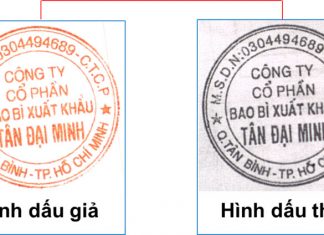 Mẫu con dấu giả, dấu thật