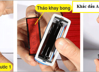Hướng dẫn đổ mực con dấu