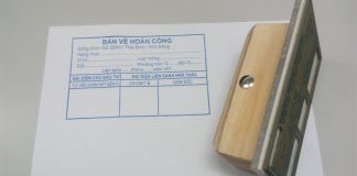 Mẫu dấu hoàn công chấm mực ngoài