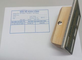 Con dấu hoàn công bao nhiêu tiền Mẫu dấu hoàn công chấm mực ngoài
